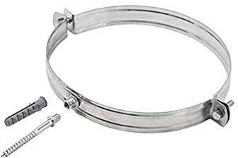 Halterung mit Pellet-Halsband zur Befestigung von Schornstein, Edelstahl, Pellet-Halterung (D140 mm, PZ3)