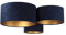 BPS Koncept Deckenleuchte Trio marineblau, gold 3 x E27 L:91cm H:30cm dimmbar