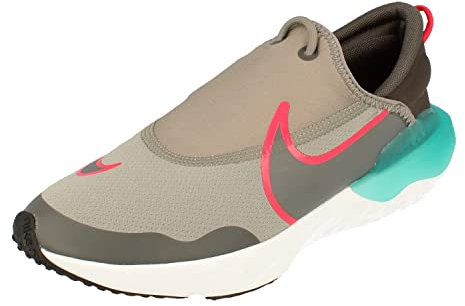 NIKE React Flow GS Running Trainers DD3724 Sneakers Shoes (UK 5 US 5.5Y EU 38, Flat Pewter Siren red 002)