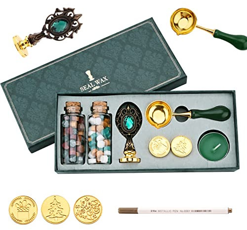 Wax stamp Wax seal beads Sealing Seal Stamp sealing Beads Kit seals Spoon Envelopes Wedding Invitations Melting Cards Octagon Colors Sticks letter set