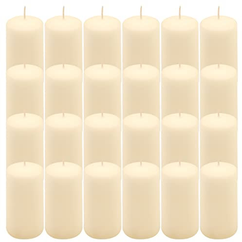 Stumpenkerze creme Höhe 10 cm Ø 5 cm lange Brenndauer Rund-Kerze Säulenkerzen Kerzen-Deko Tafelkerzen Weihnachts-Kerzen Hochzeits-Deko (24)