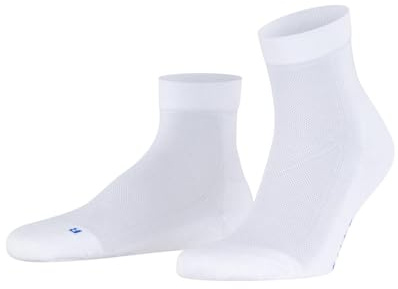 FALKE Unisex Socken Cool Kick U Sso weich atmungsaktiv schnelltrocknend einfarbig 1 Paar, Weiß White 2001-O, 44-45