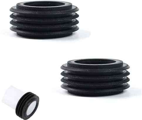 Hanforede 2 PCS Flush Pipe Connector Durable Rubber Sleeve Seal Flush Pipe Tube Flush Valve Seal for 48-50mm Flush Pipe 58-60mm Drain Pipe Seal Connector Toilet Inlet Flush Valve