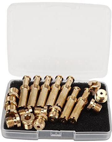 Kit Getto Intermedio Principale Carburatore, 19Pcs 35-0995 Set Getti in Rame per Carburatori Ricambio per S&S B E G Carbs Evo TC V-Twin, Accessori Carburatori, Parti Carboidrati