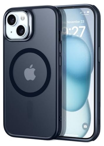 ESR for iPhone 15 Plus Case, Compatible with MagSafe, Military-Grade Protection, Yellowing Resistant, Scratch-Resistant Back, Magnetic Phone Case for iPhone 15 Plus, Classic Series, Frosted Black