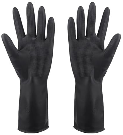 Fulenyi Gants de Teinture de Cheveux,Gants en Latex - Gants de Teinture de Cheveux texturés Professionnels, Respirants et sans Poudre, sans Danger pour Les Aliments, pour Salon de Coiffure