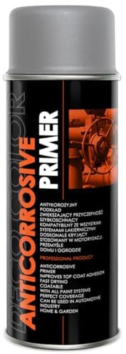 Deco Color 1 Stück ANTICORROSIVE PRIMER GRAU 400ml - Grundierung/Haftgrund für z.B. Alufelgen, KFZ, Holz, Beton uvm. (1 Dose 400ml Grundierung Grau)
