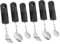 TOPPERFUN 2sets Adaptive Portable Utensils Set for Elderly Shaking Stainless Steel Fork and Spoon Ergonomic Design for Disabled and Use Bendable Cutlery Set