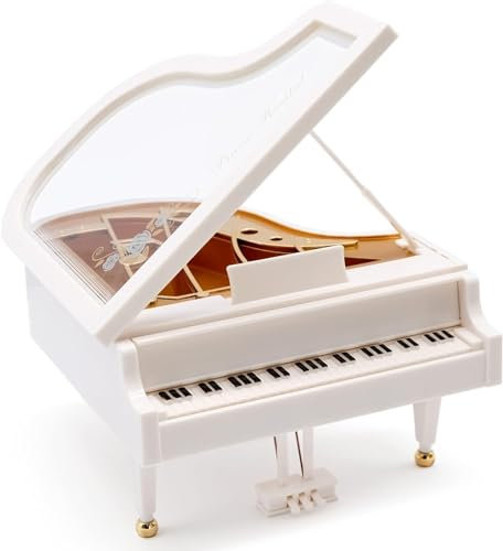 LTHERMELK Klavier Spieluhr, Mini-Klavier-Spieluhr zum Aufziehen, Geeignet für Geburtstagsgeschenke, Tischdekorationen, Mini Piano Music Box, Magical Music Box