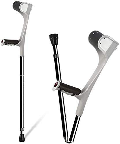 RajoNN Muleta de bastón Muletas para Adultos Plegables Si Avant-Arm Muleta médica Plegable portátil Desde el Brazo del Manguito, Andador Ligero Altura Ajustable de aleación en el Codo, Rojo, 1 (Rojo