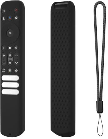 Fiorky Custodia protettiva in silicone for telecomando TV serie TCL Q6 Q7 QM8 S4 S3, copertura protettiva antiscivolo Sh-ell Custodia protettiva antiurto telecomando delicata sulla pelle