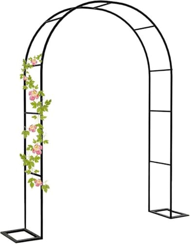 WCQSYY Arco De Jardin para Plantas Arco De Hierro Forjado para Plantas Trepadoras Arco De Rosales para Plantas Trepadoras,Blanca,W3.5M*H2.2M
