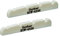 Guyker BTW-4336 Knochensattel für Bassgitarren, 4 Saiten, flacher Boden, vorgeschlitzte Knochenmuttern, Ersatzteile, Zubehör für PB JB Precision Bass Jazz Bass, 2 Stück, Weiß, 43 x 3,5 x 6 mm