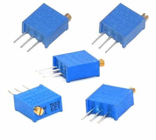 Einstellbar Widerstandspotentiometer,3296W Potentiometer Präzisionsstellwiderstand 50R 100R 200R 500R 1K 2K 5K 10K 20K 50K 100K 200K 500K 1M 2M Potentiometer (W500-(50R))