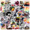 100 Stück Motorrad Aufkleber, Motorrad Aufkleber Set, Moped Sticker, Wetterfeste Sticker Motorrads, Vinyl Motormarken Aufkleber für Motorräder, Skateboard, Rollerhelm und Geländemotorräder
