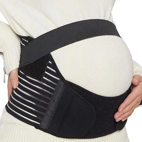 Bvxchg Ceinture ventrale de grossesse, ceinture abdominale post-partum pour soutenir la grossesse moyenne à tardive (XL)