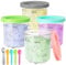 Xialvyu 4 Stück Creami Behälter, Ice Cream Pints Beche mit 5 Löffeln Eismaschine Creami Zubehör für Ninja Ice Cream Maker NC300EU NC299AMZ Serie