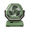 Portable Rechargeable Fan with Lighting, 6inch Camping Fan, Large Size (Headboarding Green)