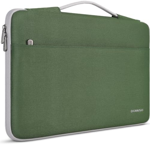 DOMISO Laptoptasche Laptop Tasche Hülle Notebook Sleeve Case Bag Schutzhülle Kompatibel mit 15 zoll MacBook Air M4 M3 M2,MacBook Pro,14-15 zoll HP Dell ASUS Lenovo,Laptophülle Damen,Avocado Grün
