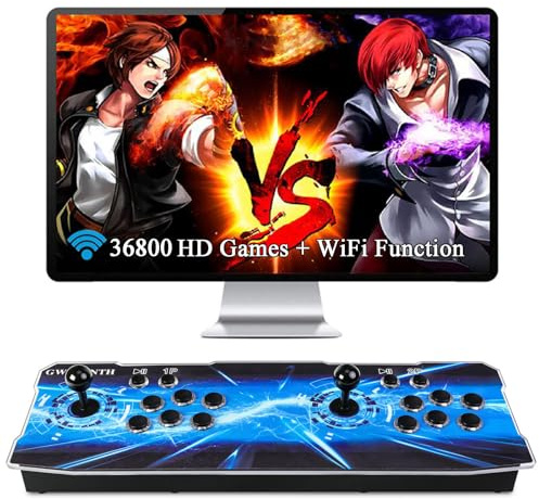 GWALSNTH 3D Pandora Box 18S Pro Arcade Games Console, 36800 in 1 HD Video Game Machine,Plug and Play Games at Home,WiFi Function