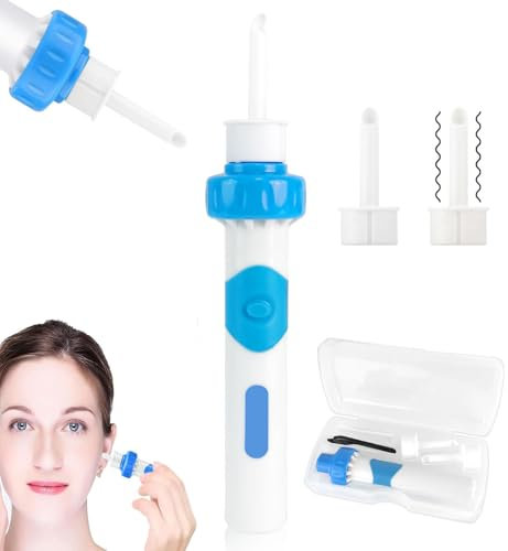 Oroclear Ohrenschmalz-Sauger, Elektrisch Ohrenschmalz Entferner, Ohrenschmalz-Reiniger Ohrenreiniger mit 2 Waschbaren Ersatzköpfen, Tragbares Ohrenschmalz Sauger für Erwachsene, Kinder und ältere Me