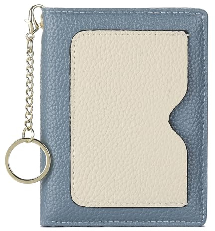 GAEKEAO Portefeuille Femme en Cuir PU Porte-Cartes de crédit, Petit à Fermeture éclair Porte Monnaie pour Femmes avec 7 Emplacements de Carte
