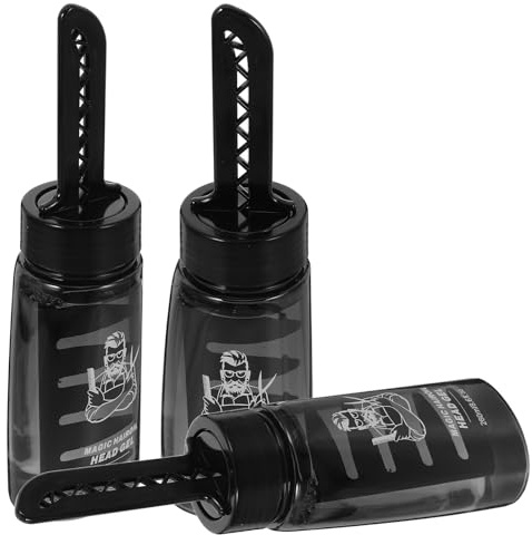 Zerodeko Leere Haarstyling Gelflaschen mit Kamm 3 Stück-pack Nachfüllbare Kunststoff Applikatorflaschen für Haarwachs und Styling Gel Praktische Haargel Behälter für Friseursalon