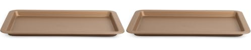 Russell Hobbs Opulence 37cm Backblech - große antihaftbeschichtete Auflaufform, Rechteckig Ofenblech, Backformen aus Kohlenstoffstahl, PFOA-frei Gemüsebratblech, ofenfest bis 220°C, Gold