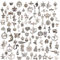 JuanYa BestMall 100 pcs Mix de broloques plaqué Argent pour Collier, Bracelet, pendentifs Bijoux DIY
