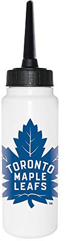 Sherwood NHL Gourde 1000 ml, Toronto Maple Leafs, pour le hockey sur glace, avec logo NHL Club, paille flexible en silicone