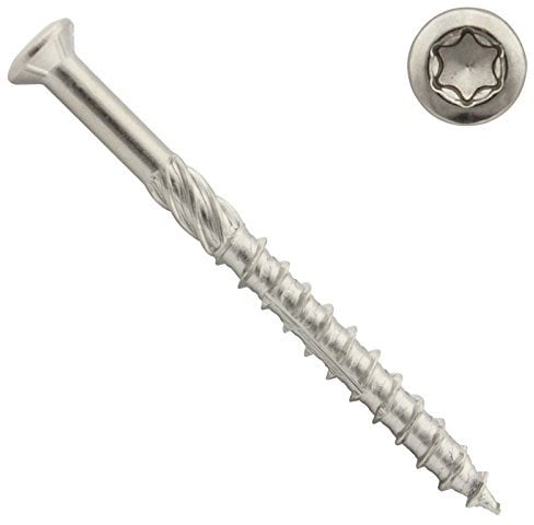 Terrassenschrauben aus Edelstahl C1 | 5x50 | mit CUT-Spitze | 50 Stück | Antrieb: Innensechsrund TX 25 | gehärtet, rostfrei | Terrassenbau, VA, SC9064