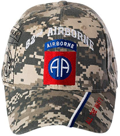 Artisan Owl Offiziell Lizenziertes US Army 82nd Airborne Division All The Way! Bestickte Baseballkappe, verstellbar - Mehrfarbig - Einheitsgröße