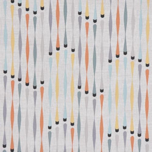Clarke & Clarke STUDIO G Dekostoffgeometrisch Stäbchen beige blau gelb orange grau 138cm