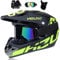 ZZSG ZSG Herren Offroad Motorrad Helm MX Helme Motorrad Crosshelme City Helme Motorrad Motocross Sport Sicherheit Broken Head Squadron Motorrad Crosshelm Kinder mit Handschuhe Maske Brille,Grün,M