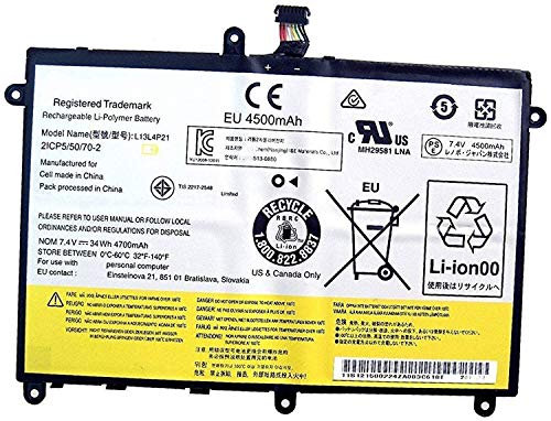 L13L4P21 L13M4P21 Laptop Battery Replacement for Lenovo Yoga 2 11 20428/20332 11.6 11 20332 121500223 121500224 (7.4V 34Wh)