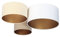 BPS Koncept Deckenleuchte Trio weiß, creme, beige, gold 3 x E27 L:91cm H:30cm dimmbar