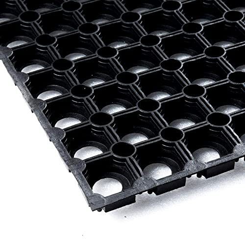 Vivol Caillebotis Caoutchouc 100x100cm - Un Tapis pour l'intérieur et l'extérieur - Paillasson Exterieur Entree en Caoutchouc - Tapis Caoutchouc à usages Multiples