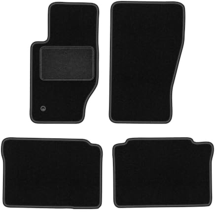 Velours-Fußmatten passend für Jeep Grand Cherokee III WK 2005-2010, Schwarz | passend für Geländewagen; Velours-Teppich (Polypropylen), ca. 6,5 mm; rutschfest, Druckknöpfe 16 mm