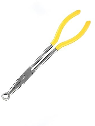 Long Reach Hose Grip Pliers,11 Inches Ring Nose Pliers Hose Gripper Pliers, O Shaped Spark Plug Boot Removal Pliers for Hard to Reach Narrow Spaces