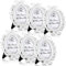 Vicenpal 6 kleine Vintage-Bilderrahmen, antiker Barock, Mini-Bilderrahmen, oval, für Hochzeit, viktorianisches Zuhause, Weihnachten, Urlaubsdekoration (weiß)