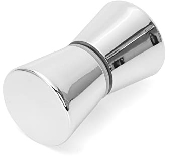 Ruimou Conical Glass Door Handle Mirror Silver (Plastic ABS) for Bathroom Door, Office,Plexiglass,Sliding Door, Steam Room (Mirror Silver) | For Office,Plexiglass,Sliding Door, Steam Room