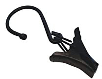 Gardinia Seilklammer für Seilspanngarnituren, Zum Aufhängen von Gardinen und Vorhängen, Stabil, 20 Stück, Metall, Schwarz-matt