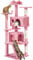 Yaheetech Cat Tree, 158cm Cat Tower with Scratching Post, 2 House and Dangling Balls Pet Furniture for Indoor Kittens, Pink