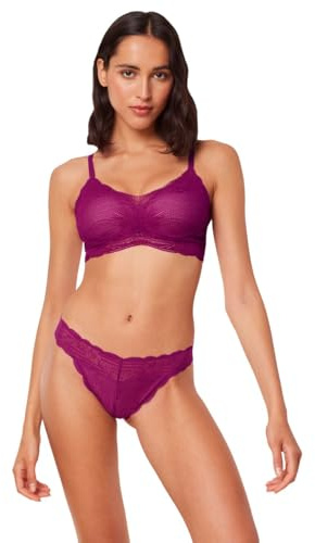 Triumph Women's Lift Smart Highleg Brazilian EX Briefs, PURPLE, L