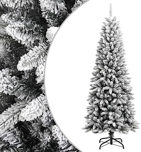 vidaXL Künstlicher Weihnachtsbaum Beschneit Christbaum Tannenbaum Dekobaum Kunstbaum Weihnachten Dekoration Weihnachtsdeko 180cm PVC PE