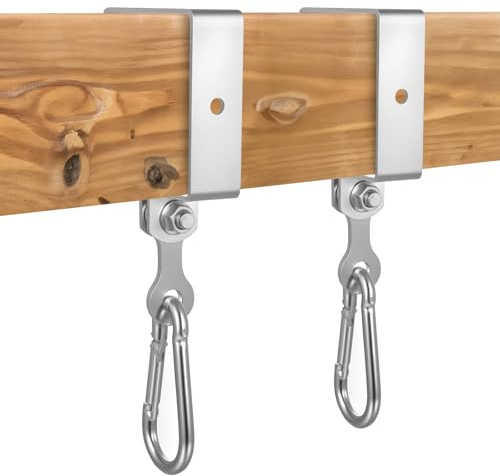 2 Pcs Heavy Duty Swing Hangers Hooks with Bearings, 235mm 180° Swing Hooks, Heavy Duty Hammock Hook M10, Stainless Steel Hanging Chair Screw Eye Bolts Beam Ceiling Hook Bracket for Yoga Punching Bag