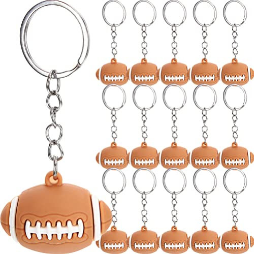 STOBOK 16st Kugel Schlüsselanhänger Basketball-Valentine-Karten Fußball-Party-Liebhaber-Geschenk Fußball Geschenke Sport Schlüsselanhänger Masse Rucksack Kind Handtasche Metall