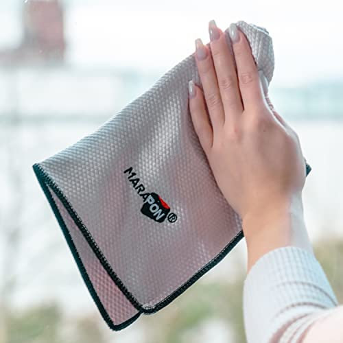 MARAPON® Mikrofasertücher Set für Fenster (2, 35 x 35 cm)