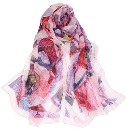 FAIRYGATE Tuch Schal Damen Schal Pink Schal Damen Frühling Schals Winter Herbst Frühling Weich Chiffon Tücher Halstuch A4722