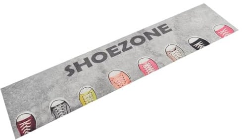 vidaXL Küchenteppich, Küchenläufer rutschfest Waschbar, Teppich Läufer für Küche, Teppichläufer Maschinenwaschbar, Shoezone 60x300cm Samt